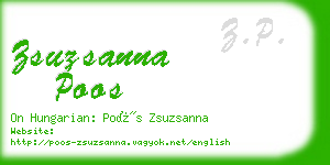 zsuzsanna poos business card